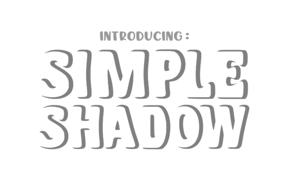 Simple Shadow Font preview 2