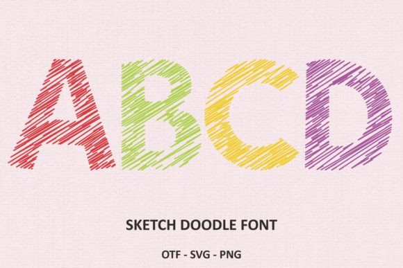 Sketch Doodles Font preview 2