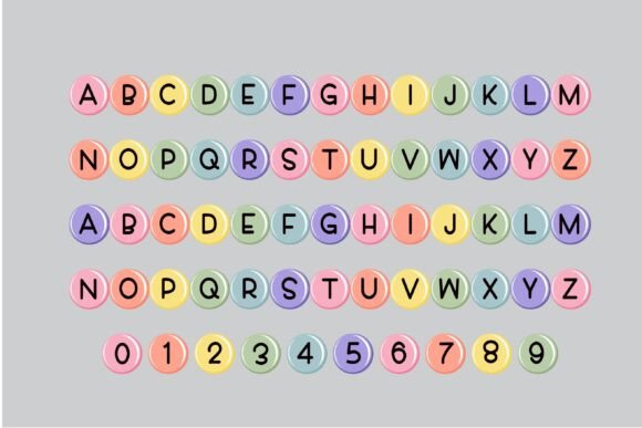 Alphabet Beads Font preview 2