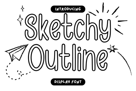 Sketchy Outline Font Sketchy Outline Font