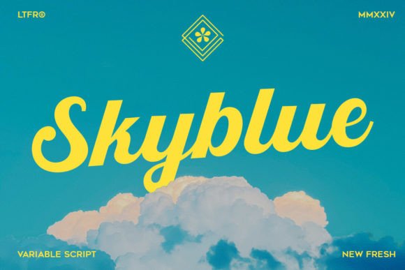 Skyblue Font Skyblue Font
