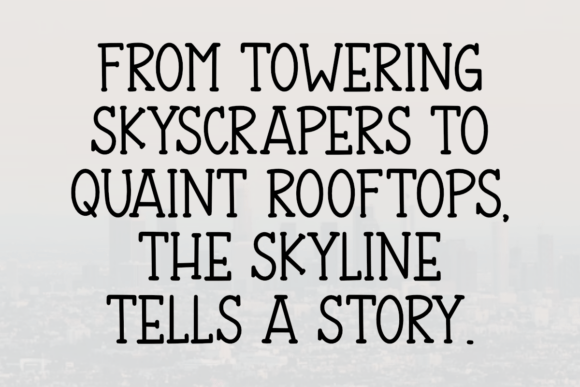Skyline Font preview 3