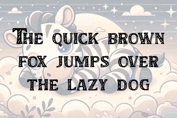 Sleepy Zebra Font preview 3