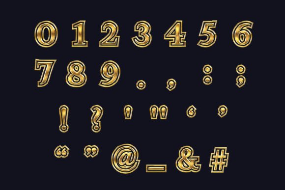 Smart Steel Gold Font preview 3