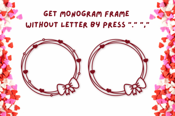Amelitha Valentine Monogram Font preview 4
