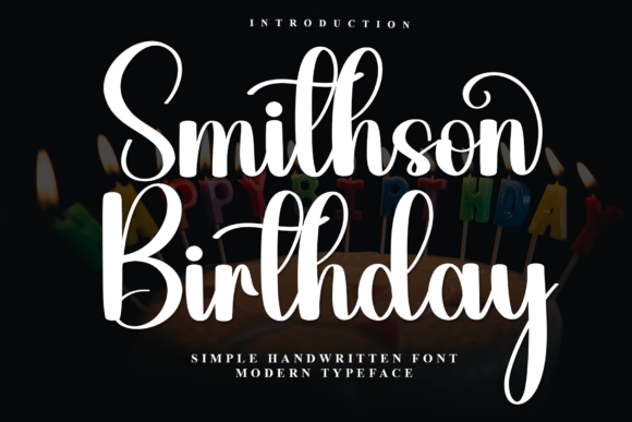 Smithson Birthday Font