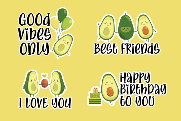 Smootie Avocado Font preview 2