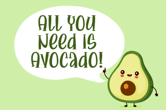Smootie Avocado Font preview 3
