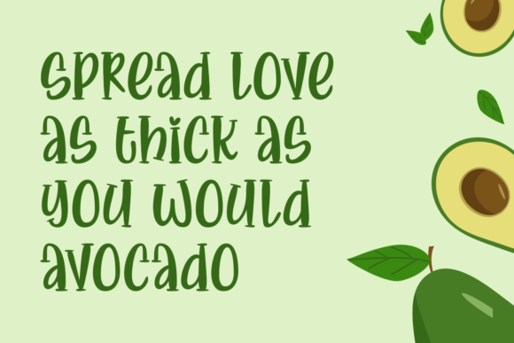 Smootie Avocado Font preview 4