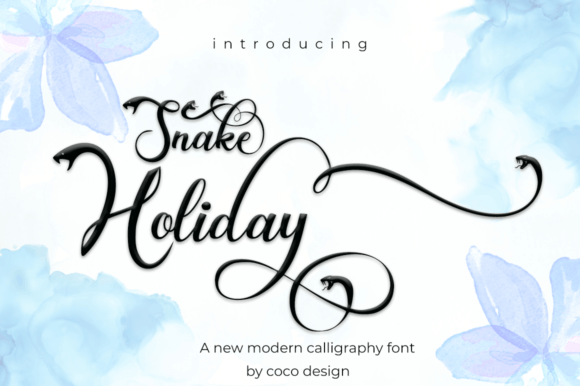 Snake Holiday Font preview 2