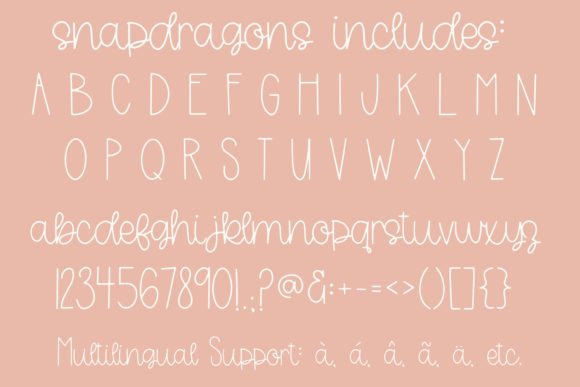 Snapdragons Font preview 3
