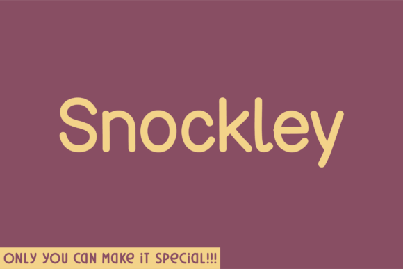 Snockley Rounded Font
