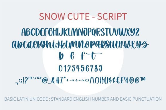 Snow Cute Duo Font preview 2