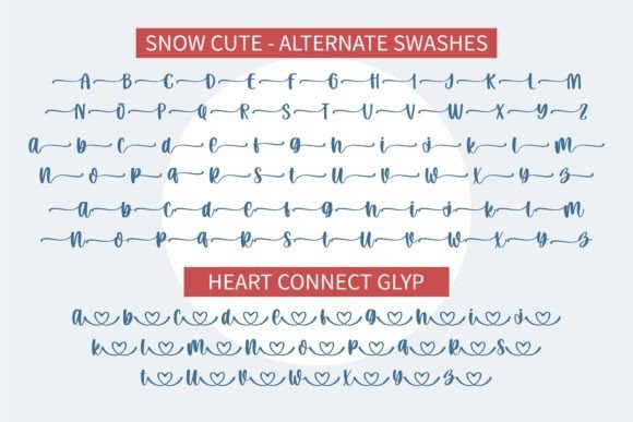 Snow Cute Duo Font preview 3