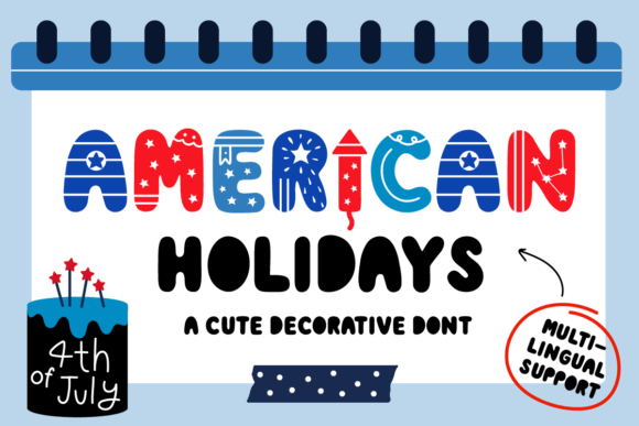American Holidays Font