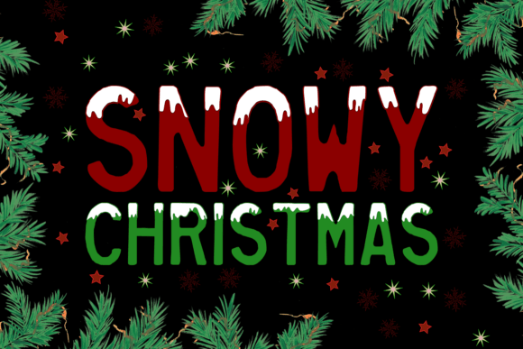 Snowy Christmas Font preview 2
