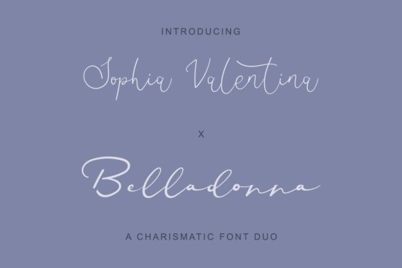 Sophia Valentina X Belladonna Duo Font preview 2