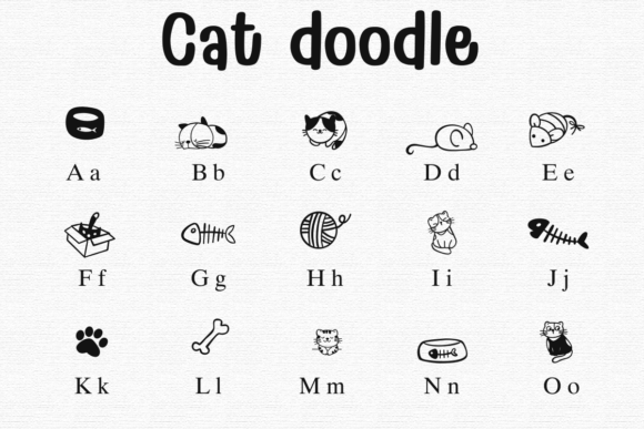 Cat Doodle Font preview 2