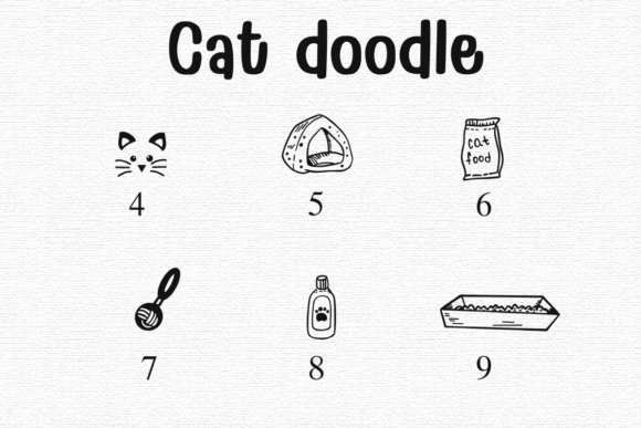 Cat Doodle Font preview 4