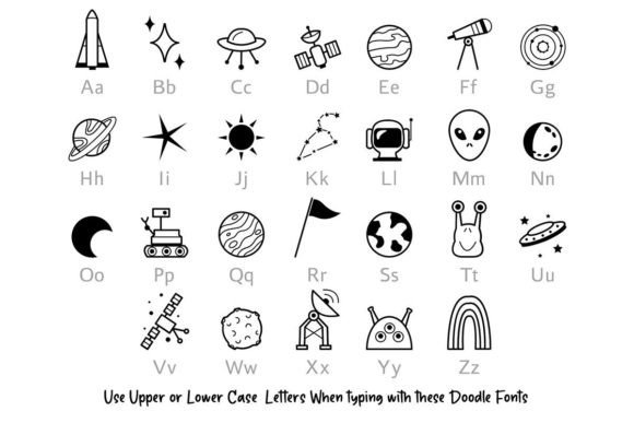 Space Doodle Font preview 3