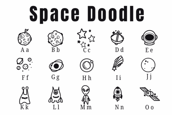 Space Doodle Font preview 4