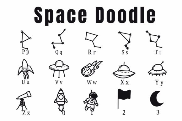 Space Doodle Font preview 6