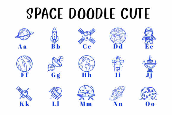 Space Doodle Cute Font preview 2