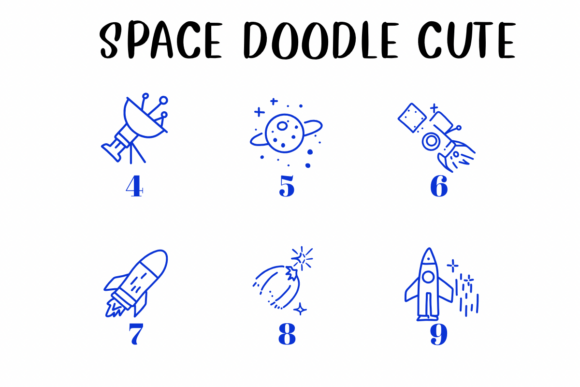 Space Doodle Cute Font preview 4