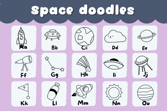 Space Doodles Font preview 2