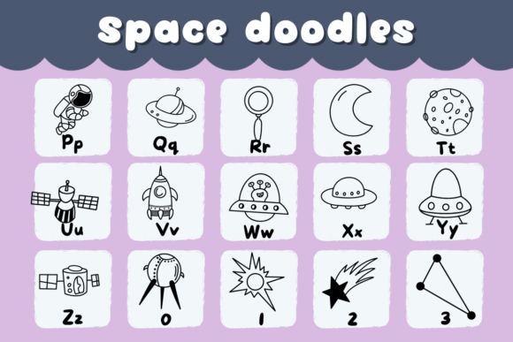 Space Doodles Font preview 3