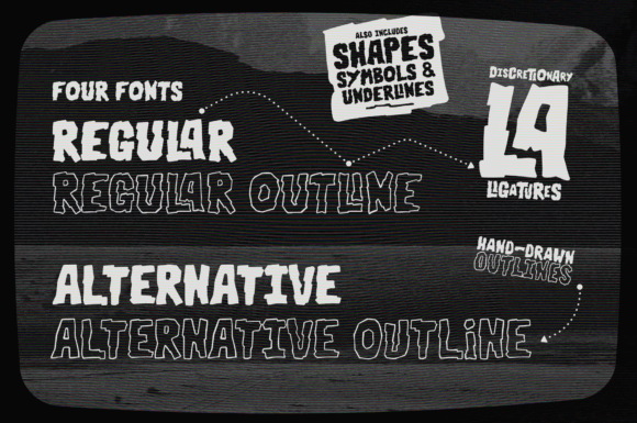 Space Rocks Font preview 3