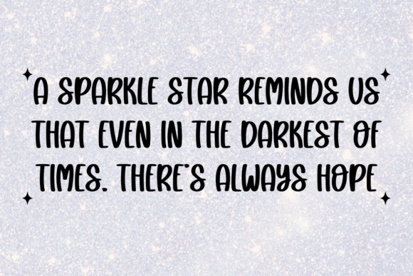 Sparkle Star Font preview 2