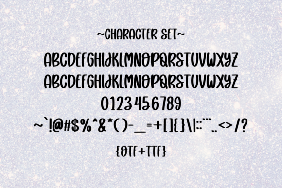 Sparkle Star Font preview 3