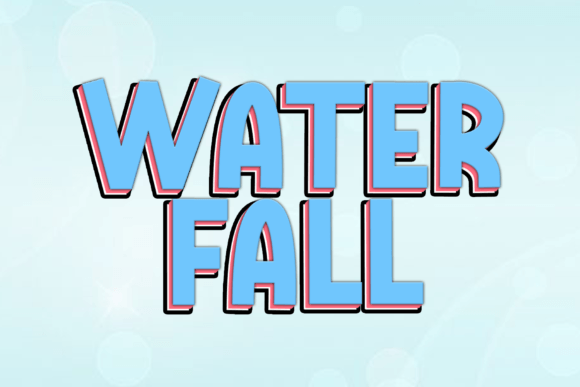 Sparkle Water Font preview 2