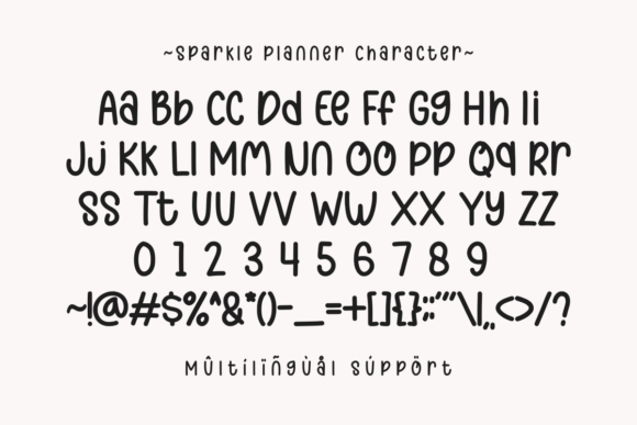 Sparkle Planner Font preview 3