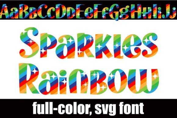 Sparkles Rainbow Font