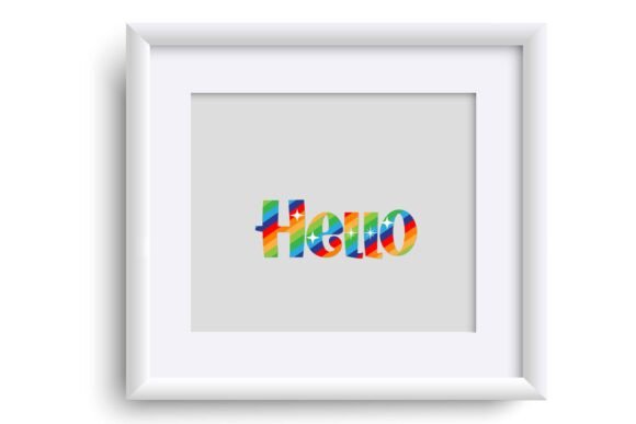 Sparkles Rainbow Font preview 3