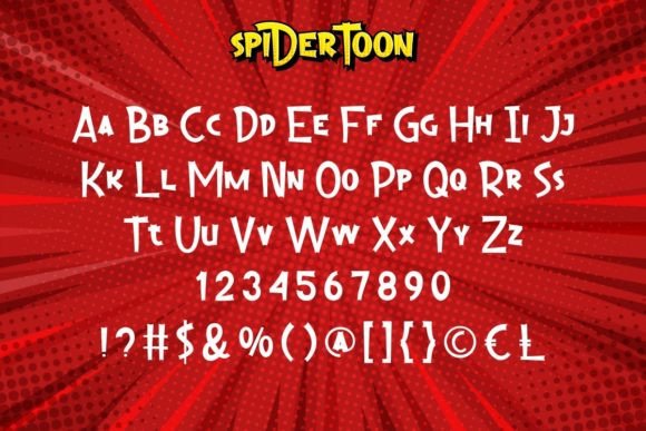 Spider Toon Font preview 4