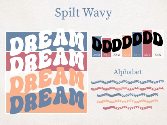 Spilt Stacked Bundle Font preview 2