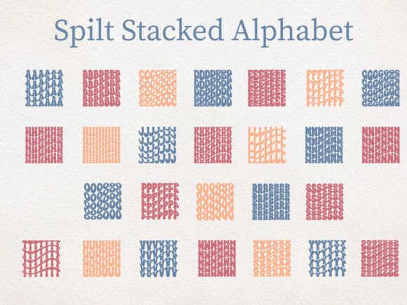 Spilt Stacked Bundle Font preview 4
