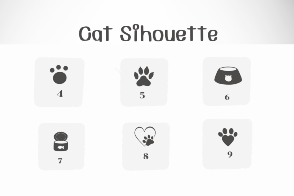 Cat Sihouette Font preview 4