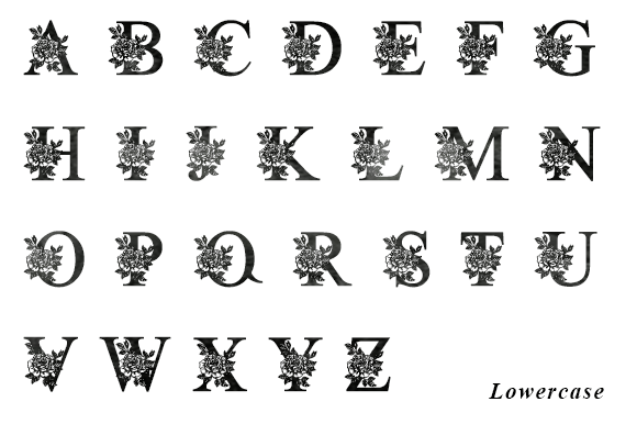 Split Rose Flower Monogram Font preview 3