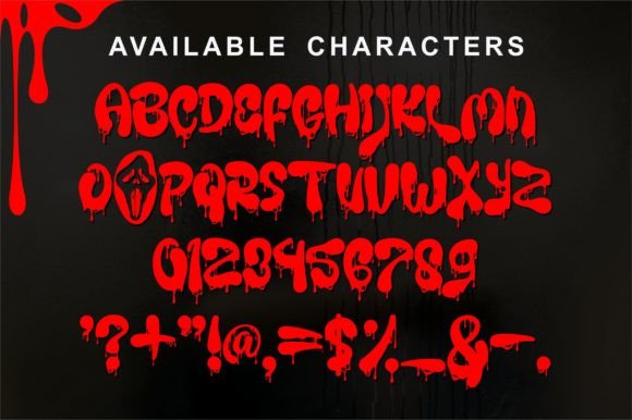 Spooky Blood Font Font preview 4