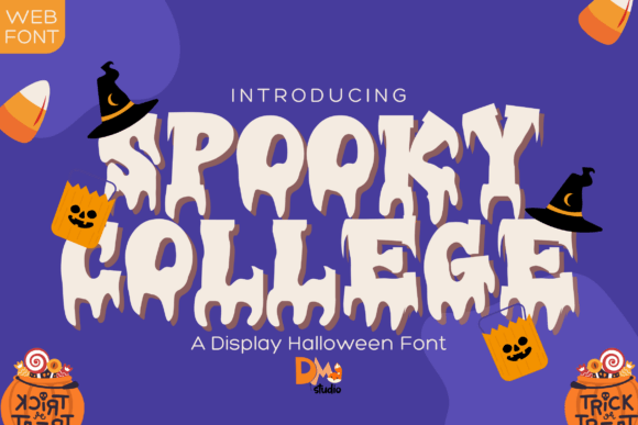 Spooky College Font preview 2