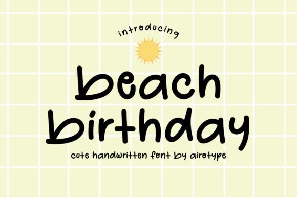 Beach Birthday Font
