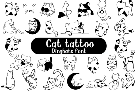 Cat Tattoo Font