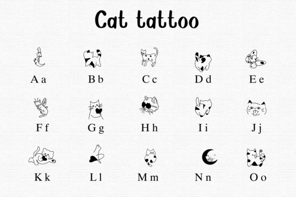Cat Tattoo Font preview 2