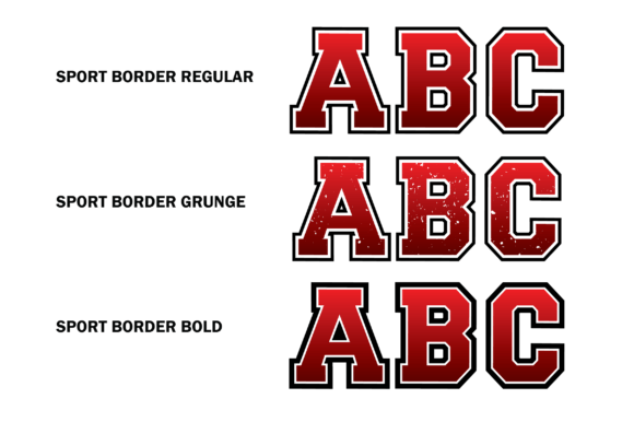 Sport Border Font preview 3