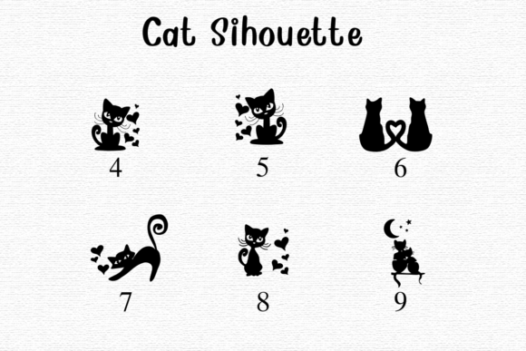 Cat Silhouette Font preview 4