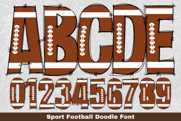 Sport Football Doodle Font preview 2